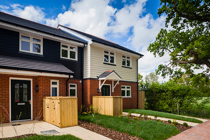 Hardie® Plank: Terraced Houses Grigg Lane finishes with a half wrap